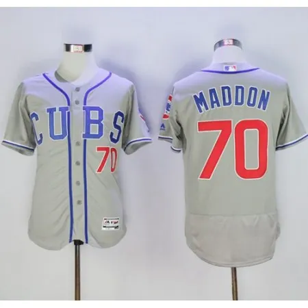Cubs #70 Joe Maddon Grey Flexbase Authentic Collection Alternate Road Stitched MLB Jersey