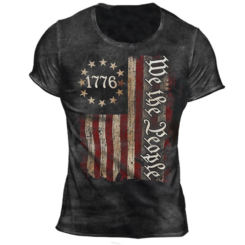 1776 Flag Print T-shirt / [viawink] /