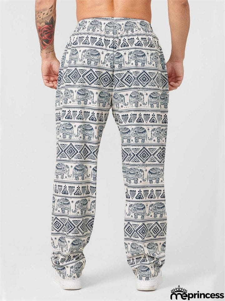 Men's Hip-Hop Digital Printed Loose Fitness Ugly Pants