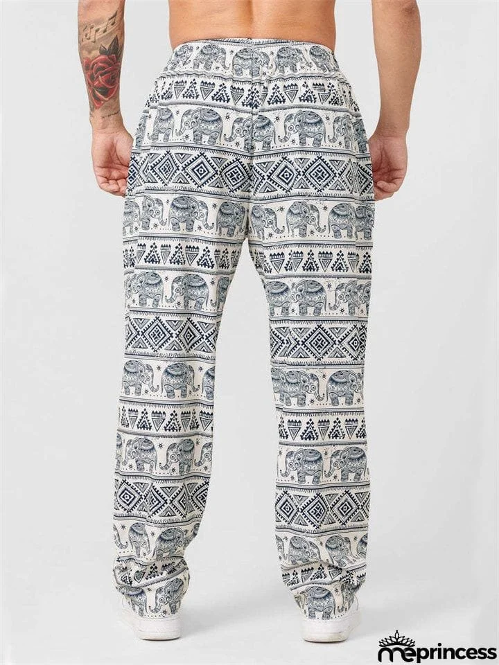 Men's Hip-Hop Digital Printed Loose Fitness Ugly Pants