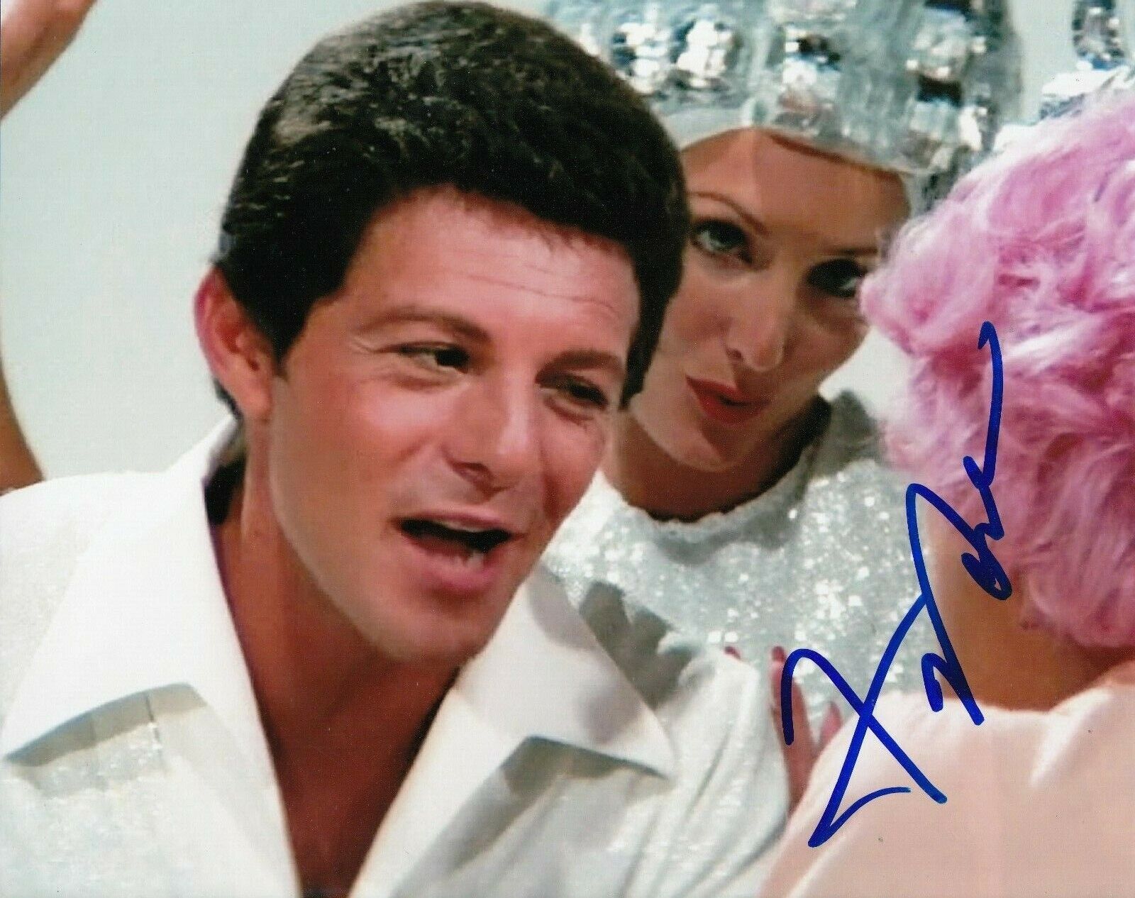 FRANKIE AVALON signed (GREASE) Movie 8X10 Photo Poster painting *Beauty School Dropout* W/COA #4