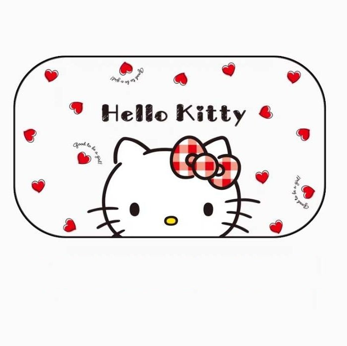 Hello Kitty FACE Car Windshield Front Sun Block Shade Shield Car Accessories Red Heart WHITE A Cute Shop - Inspired by You For The Cute Soul 