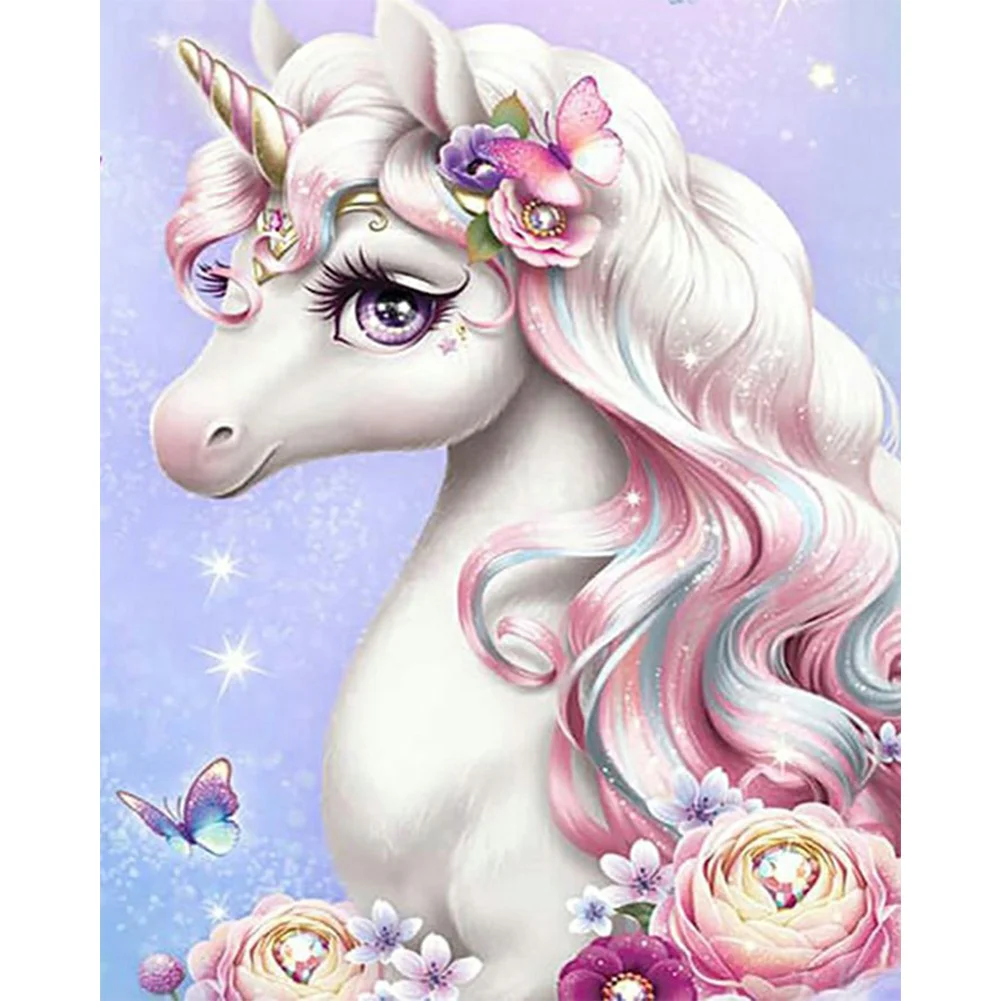 Full Round Diamond Painting 40*50cm - Unicorn