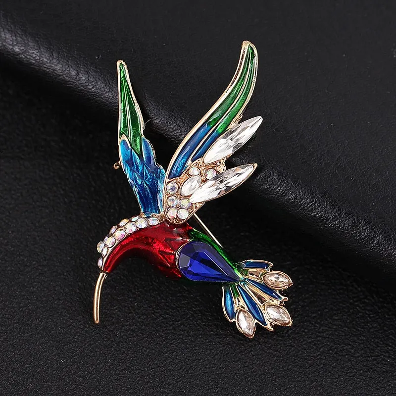 Women Bird Phoenix Owl Swallow Woodpecker Enamel Bird Brooches Women Alloy Brown Grey Bird Animal Party Casual Brooch Pins Gifts