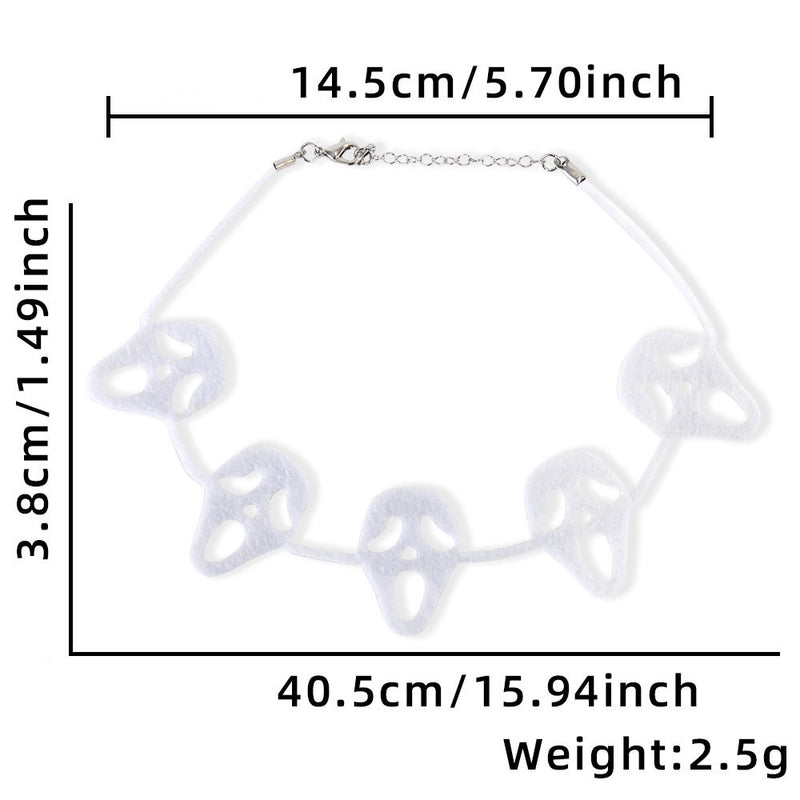 Halloween Minimalist Bat Skull Felt Cloth Holiday Daily Party Necklace