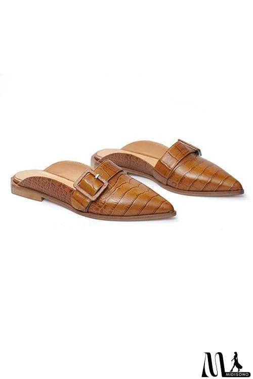 MidiSono - Buckle Flat Mules