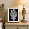 Framed Pearl Diamond Painting - Special Shaped - Vase Bouquets (17x22cm)