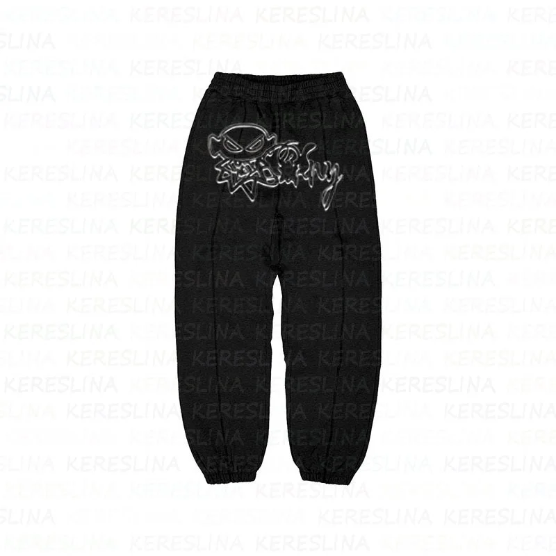 Athvotar Athvotar Fashion Brand Print Loose Sweater Y2K Hip Hop Street-Set T-Shirt Casual Top