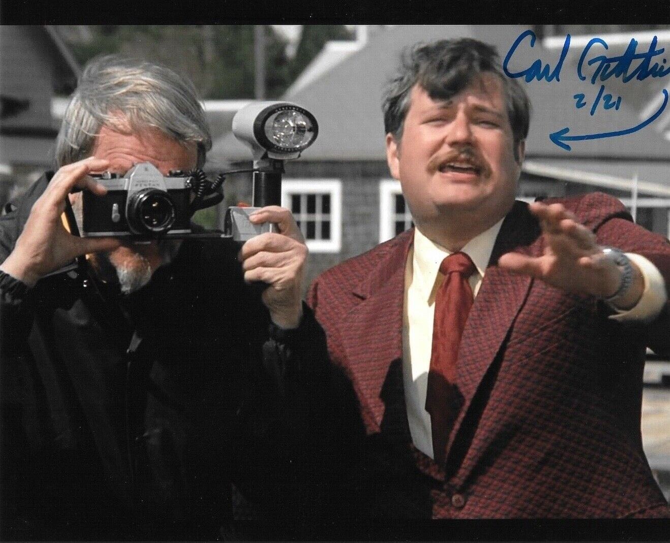 * CARL GOTTLIEB * signed 8x10 Photo Poster painting * JAWS * PROOF * COA * 1