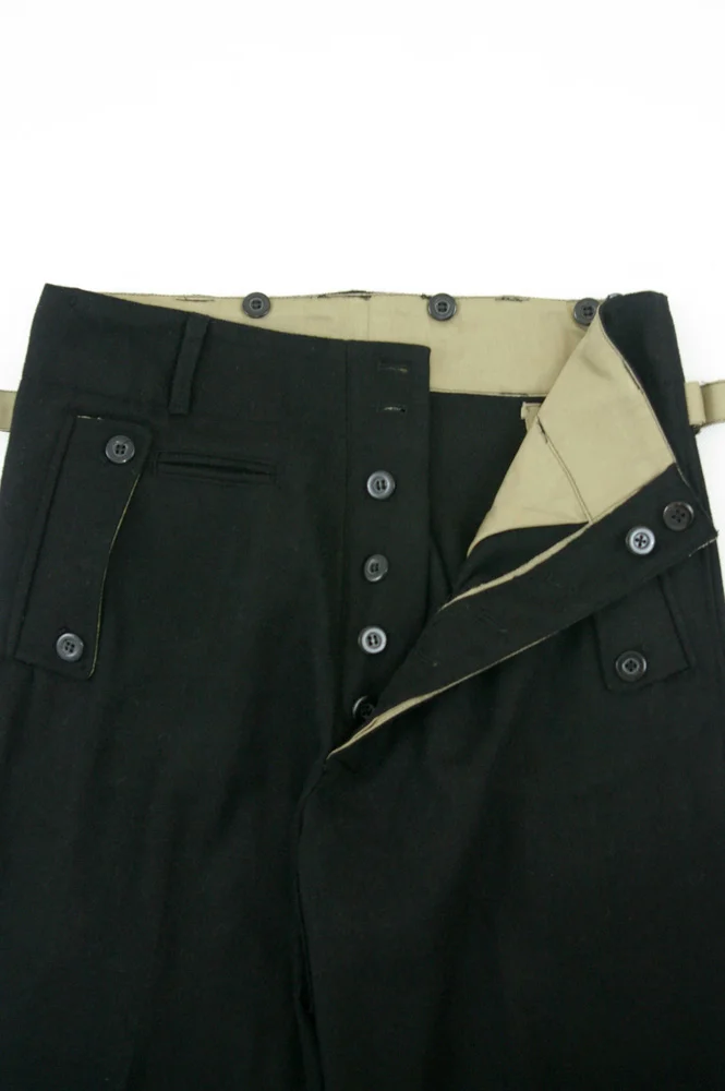   Elite German Panzer Black Wool Trousers German-Uniform