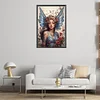 (US Only)5D DIY Full Round Drill Partial AB Diamond Painting Butterfly Girl Decor 45x65cm