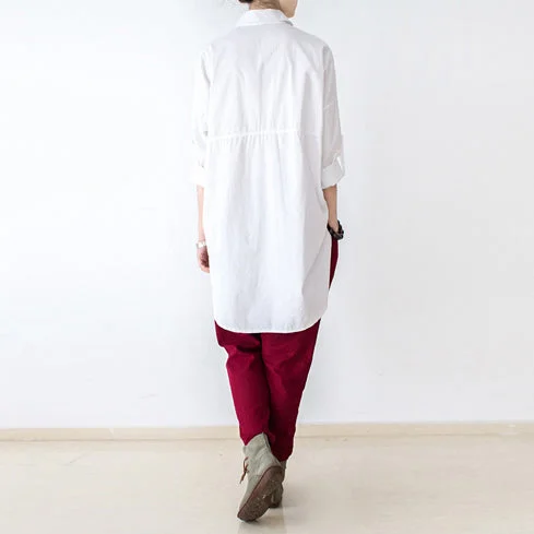 2021 fall red linen carrot pants oversized cotton carrot pants plus size outfits