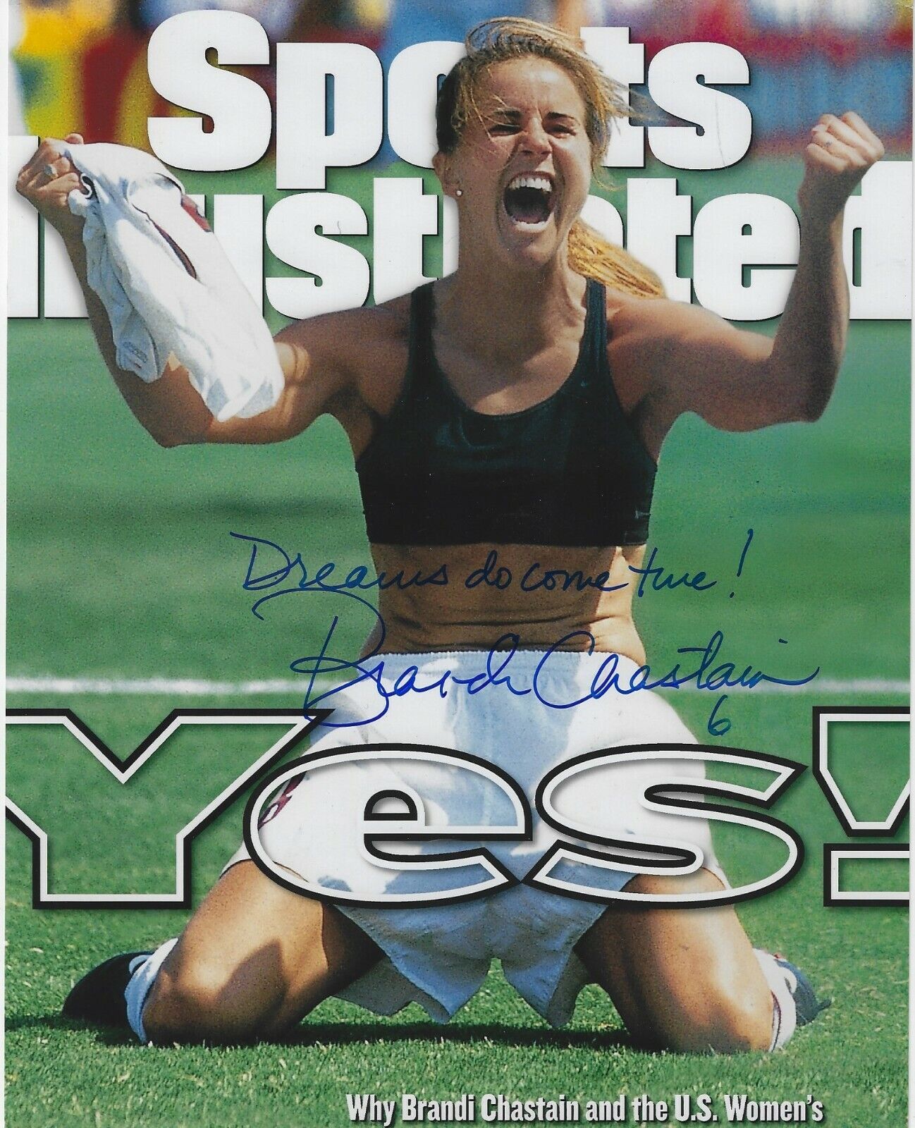 Autographed BRANDI CHASTAIN USA Women's Olympic Soccer 8X10 Photo Poster painting with COA