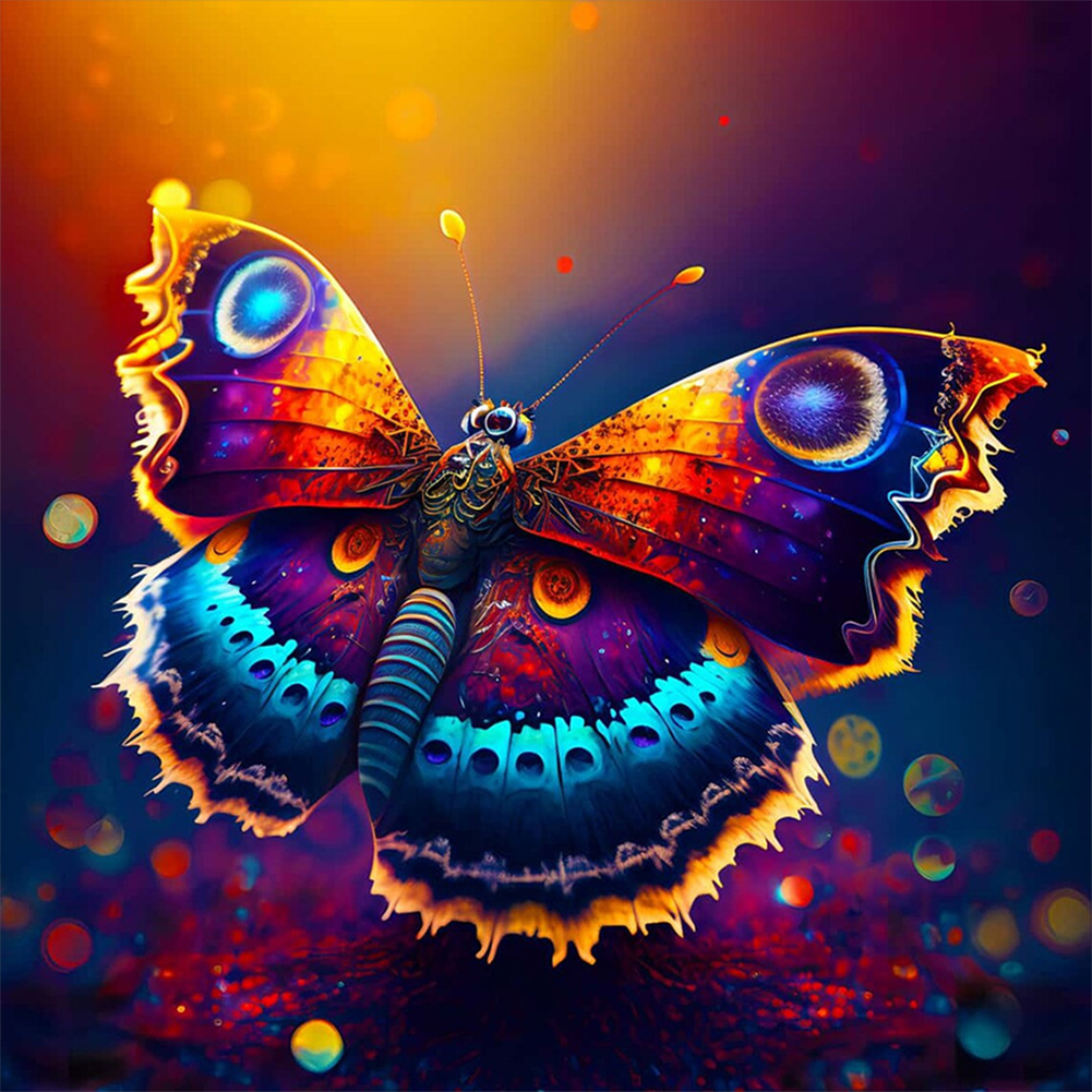 Butterfly-Paint by Numbers-16"x16"/40x40cm