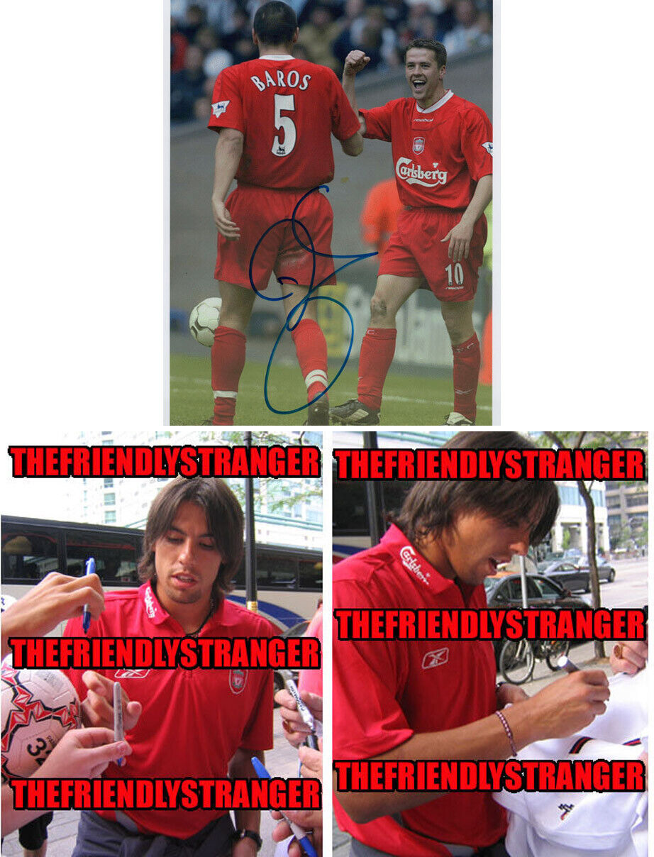 MILAN BAROS signed Autographed LIVERPOOL FC