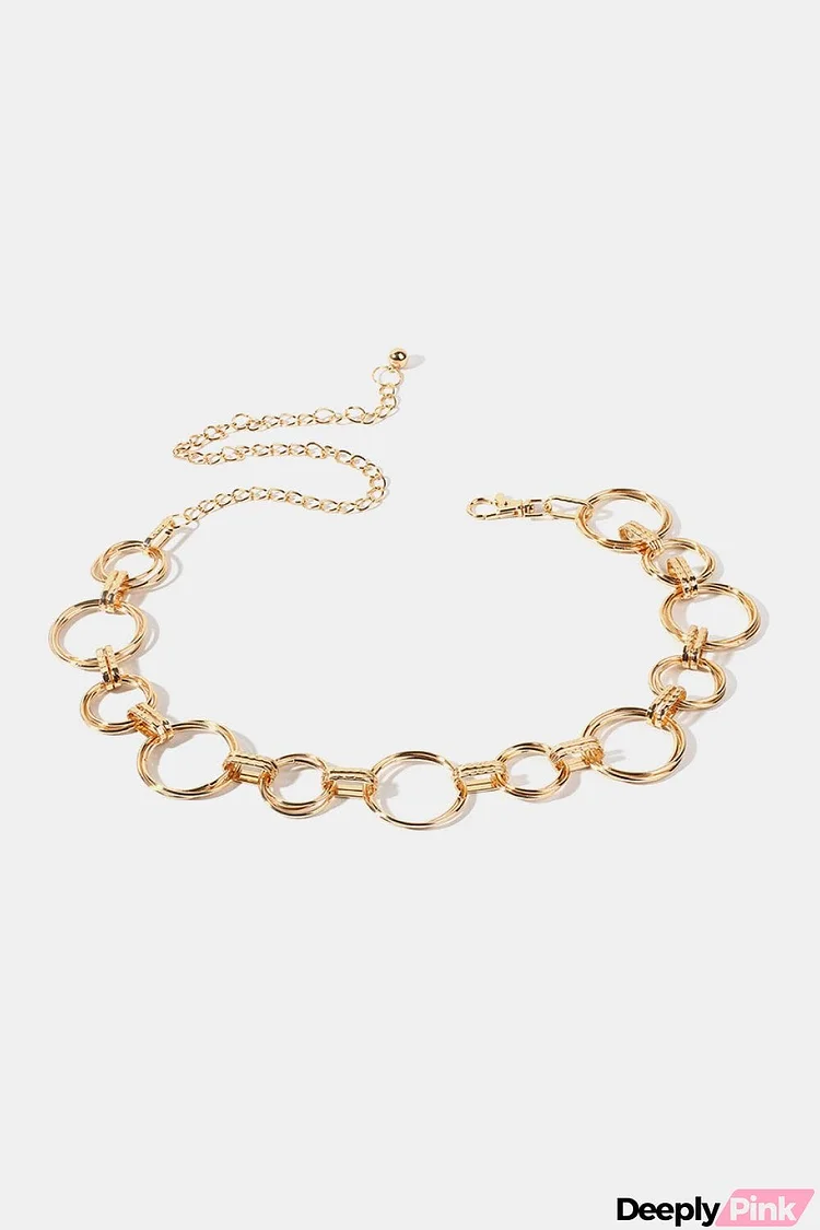 Alloy Chain Circle Shape Belt