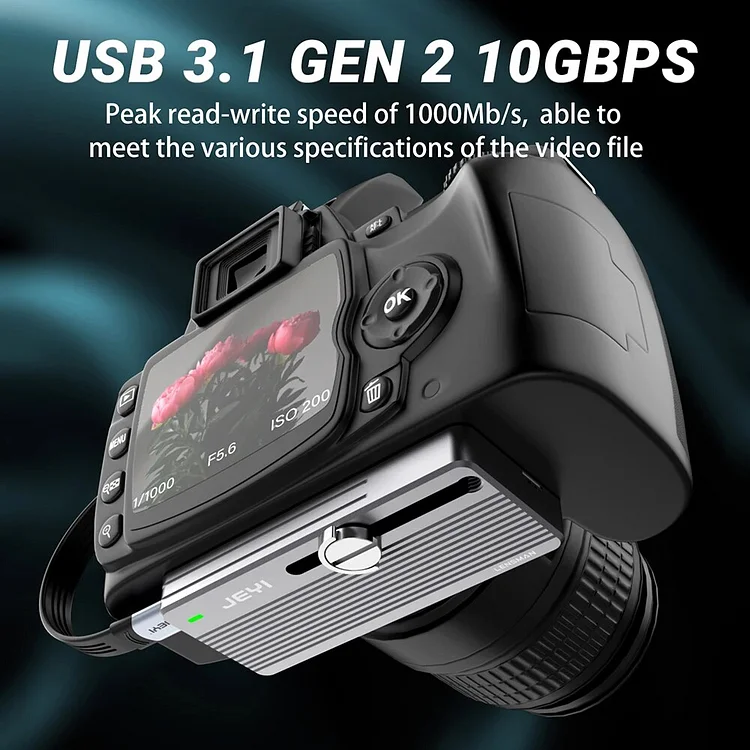 JEYI M.2 NVMe SSD Enclosure with Camera Mounting Screw - Thumbnail 2