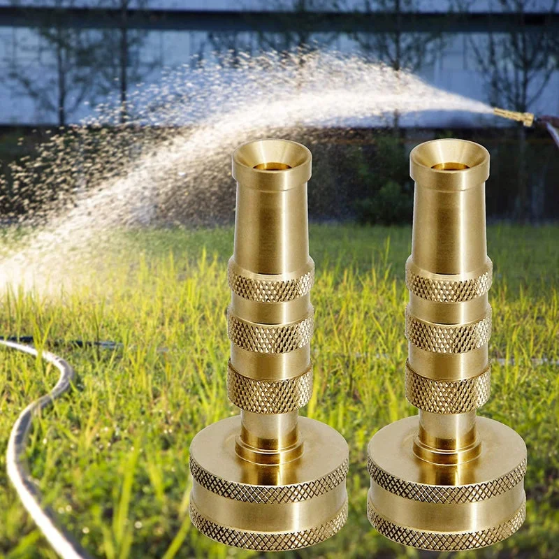 Brass Hose Nozzle Twist Hose Nozzle 2 Pack For Watering Cleaning Car Tools