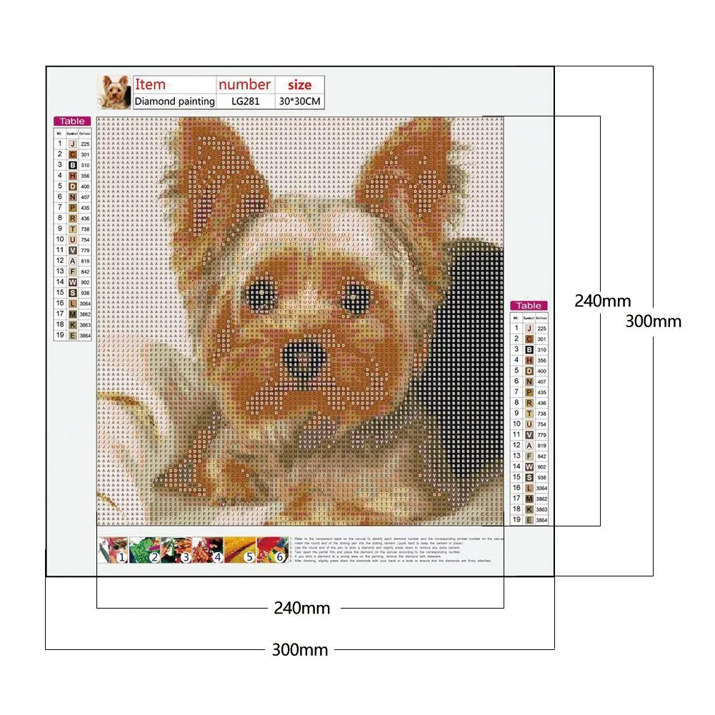 Diamond Painting - Full Round Drill - Dog(30*30cm)