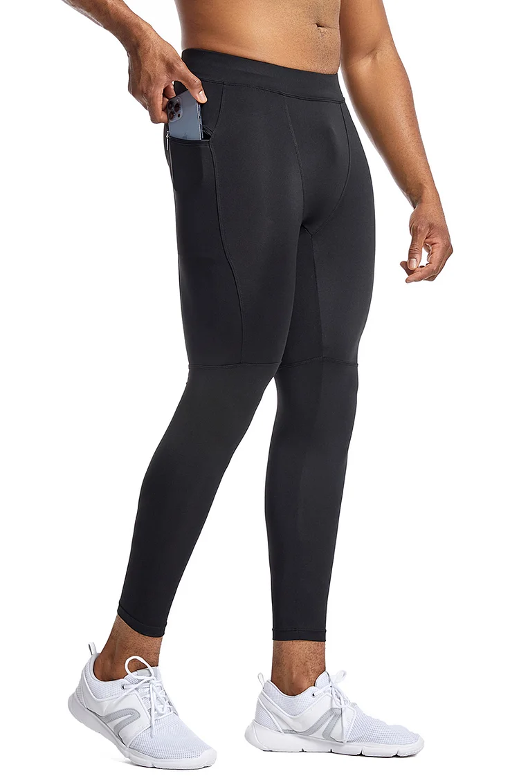 PASUXI Men's Performance Quick-Dry Sports Tights 4-Way Stretch Training Running Leggings for Gym huanwei