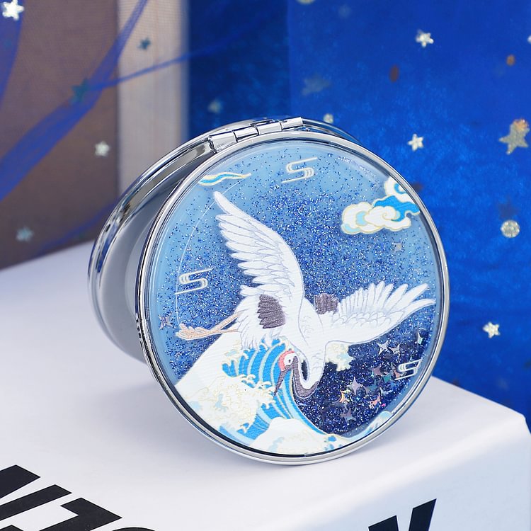 JOURNALSAY Clamshell Quicksand Mirror