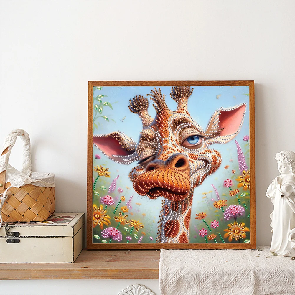Diamond Painting - Partial Special Shaped Drill - Giraffe(Canvas|30*30cm)