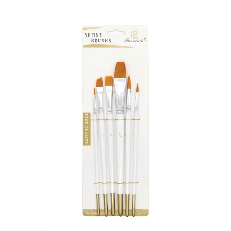 6Pcs Paint Brushes Set Artist Paintbrushes Paint Brushes for Acrylic Oil Watercolor Pen Professional Kids Arts Crafts Supplies