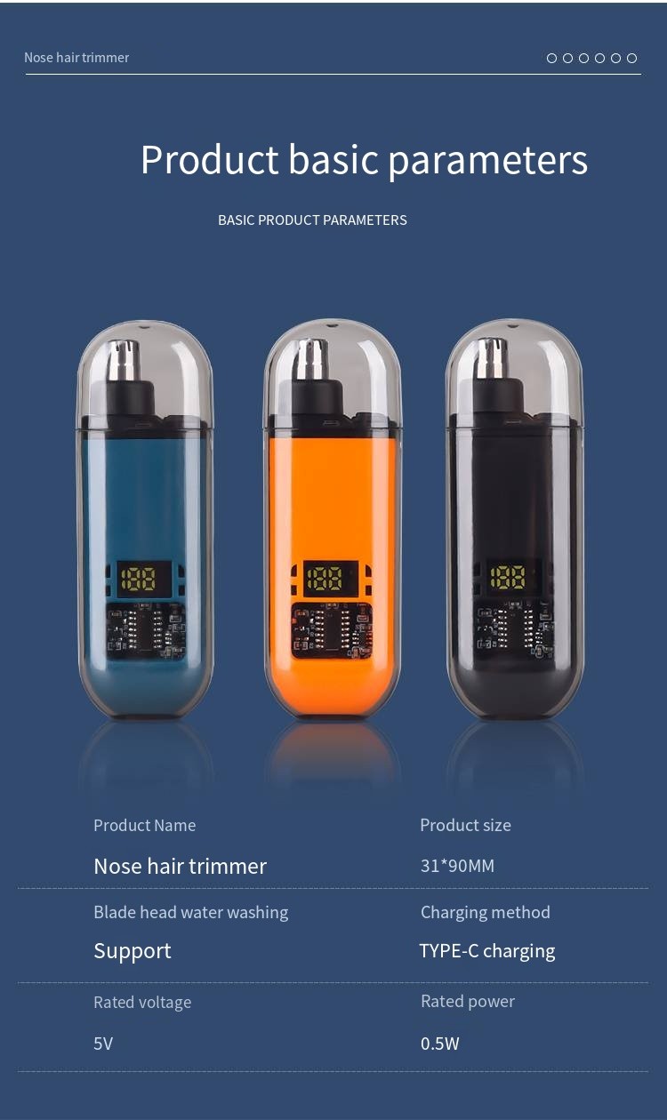 Likron Watches Likron Rechargeable Nose and Ear Hair Trimmer for Men - Portable Mini Electric Trimmer with Digital Display...