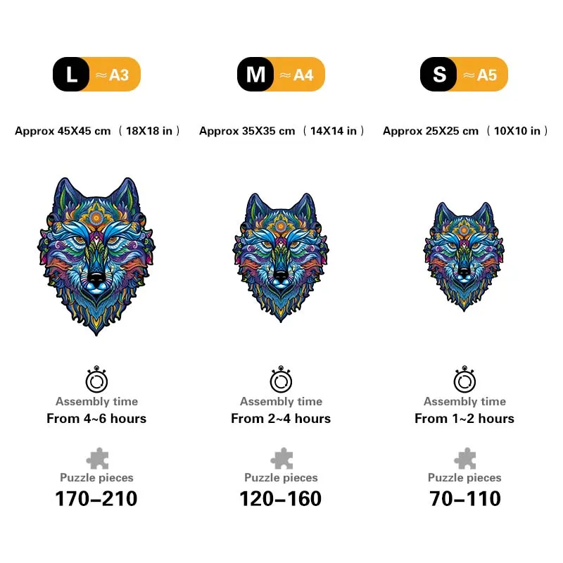 Blue Wolf King Puzzle
