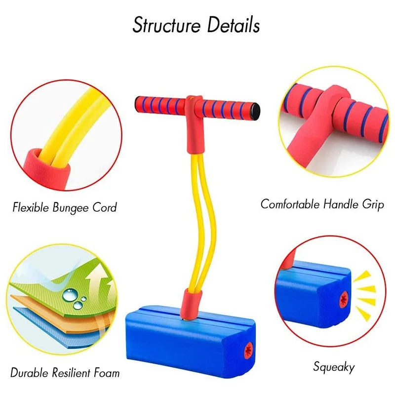 Children Glowing Foam Frog Jumping Toys Fitness Outdoor Safe Stick Fun Training Sports Interactive Toy Kids Gift