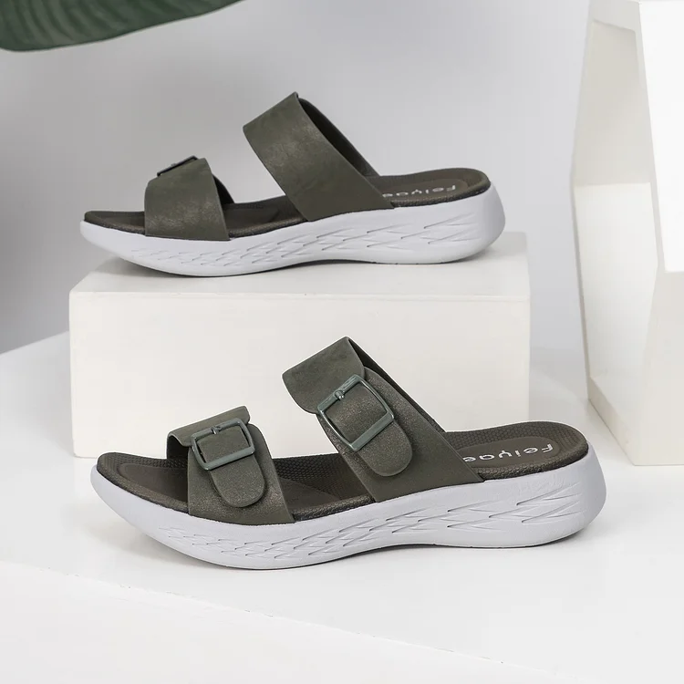 Thick-Soled Roman Shoes Style Dress Versatile Beach Sandals  Radinnoo.com