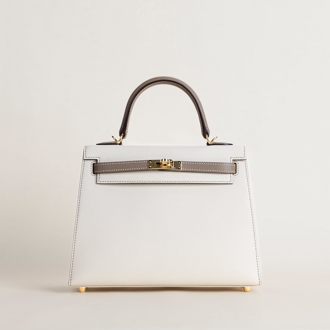 Kelly25 Epsom Sellier CC10 Craie/18 Etoupe GHW