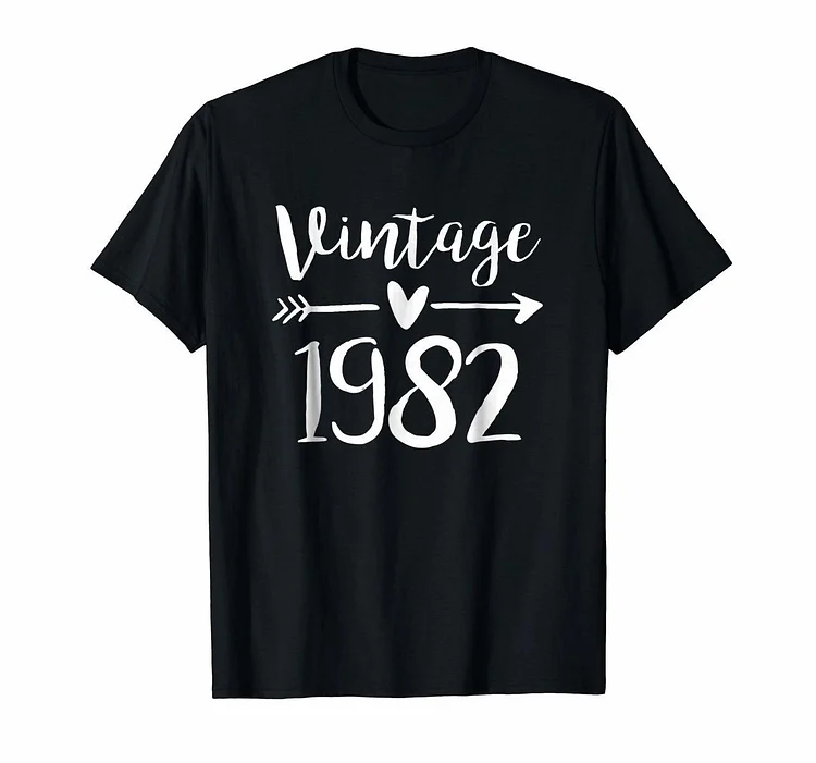 Vintage 1982 Cute Birthday Women Gift 38Th Birthday Shirt - Heather Prints Shirts