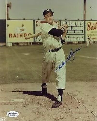 Hank Bauer Yankees Signed Jsa Cert Sticker 8x10 Photo Poster painting Autograph Authentic