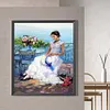 (Big Size)White Beauty-Paint by Numbers Acrylic Painting 50*60CM