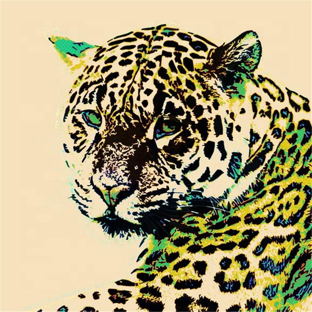 

30*30CM-Round Drill Diamond Painting-Leopard, 501 Original