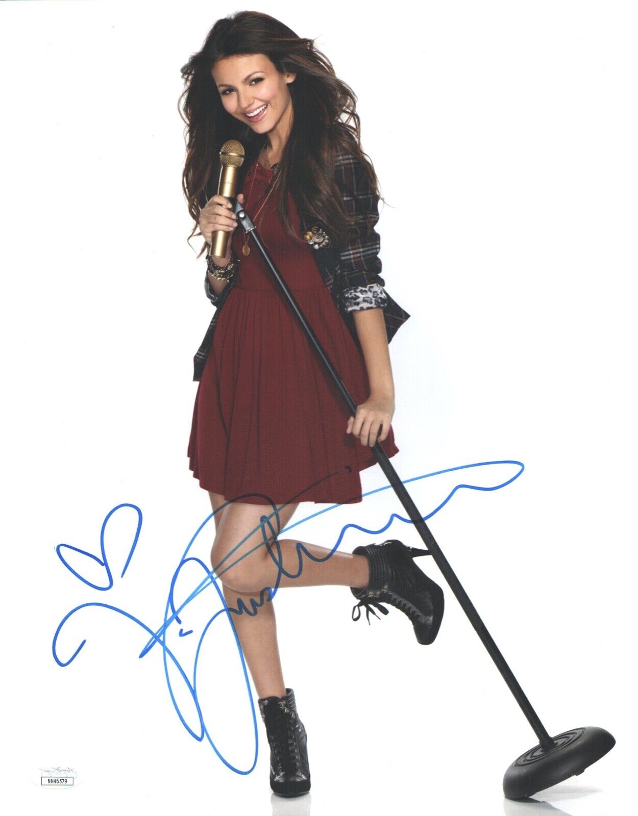 VICTORIA JUSTICE Signed 11x14 VICTORIOUS Photo Poster painting Autograph JSA COA CERT