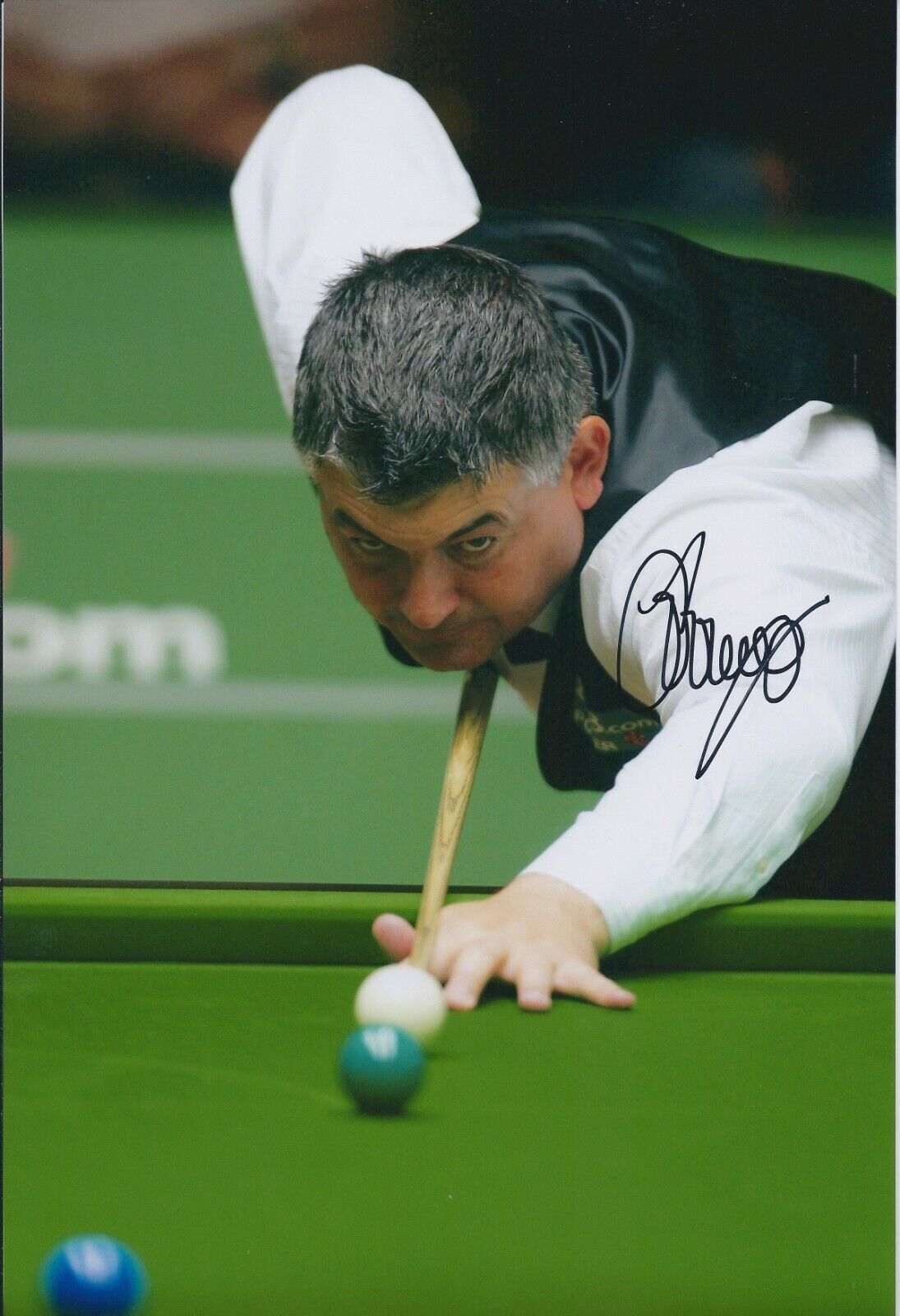 John Parrott GENUINE SIGNED Autograph 12x8 Photo Poster painting AFTAL COA 1991 Snooker Champion