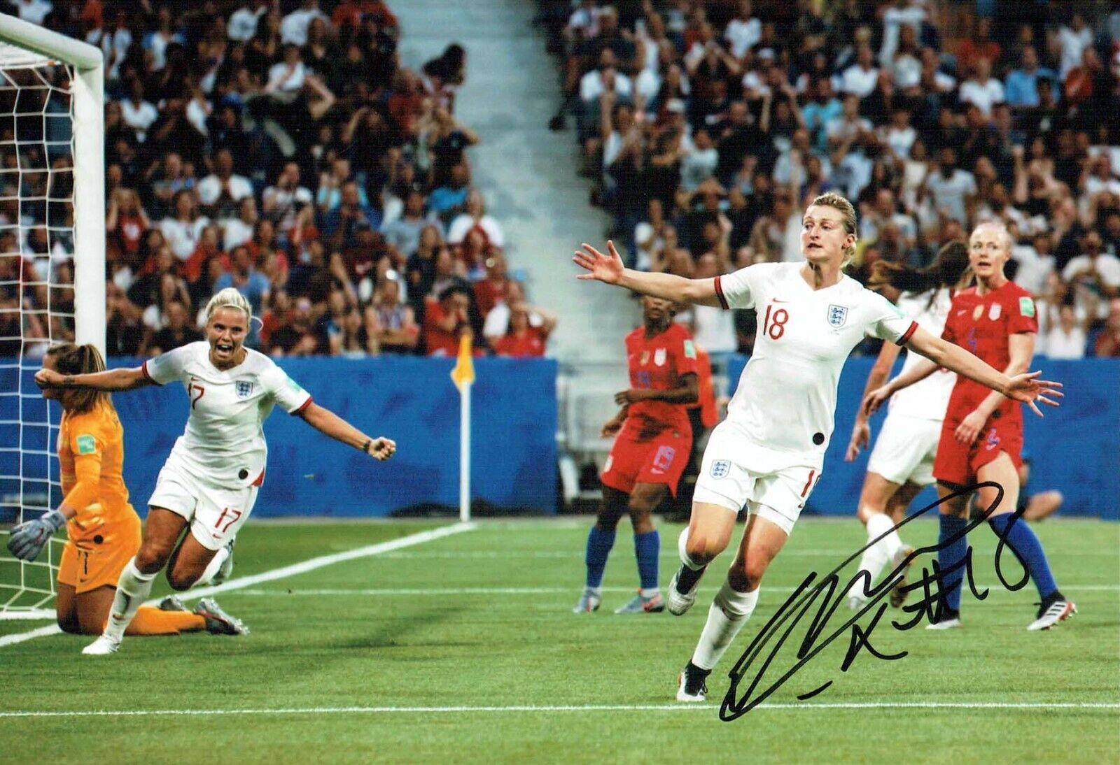 Ellen WHITE SIGNED Autograph Photo Poster painting 4 AFTAL COA Manchester City England Football