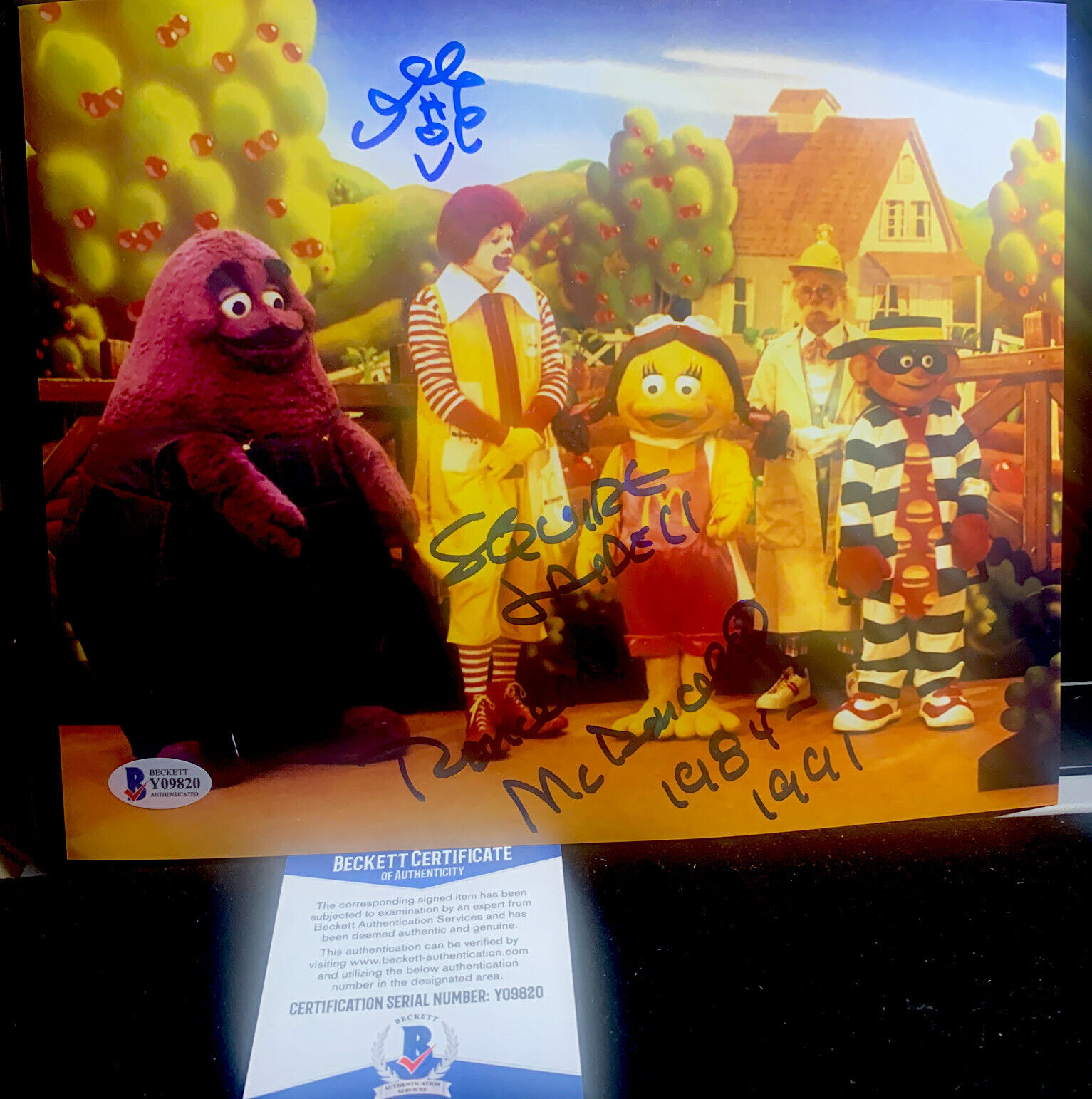 SQUIRE FRIDELL SIGNED 8X10 Photo Poster painting RONALD MCDONALD ACTOR MCDONALDS BECKETT COA D6