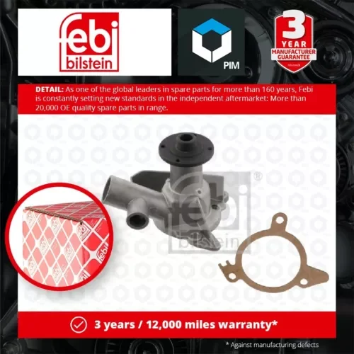 Dronehint Water Pump fits BMW 520 E28 2.0 81 to 87 Coolant 11511271435 11511272616 Febi Parts