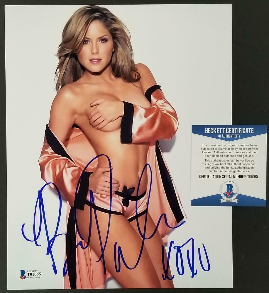 Brittney Palmer signed Playboy 8x10 Photo Poster painting #2 Model Ring Girl ~ Beckett BAS COA