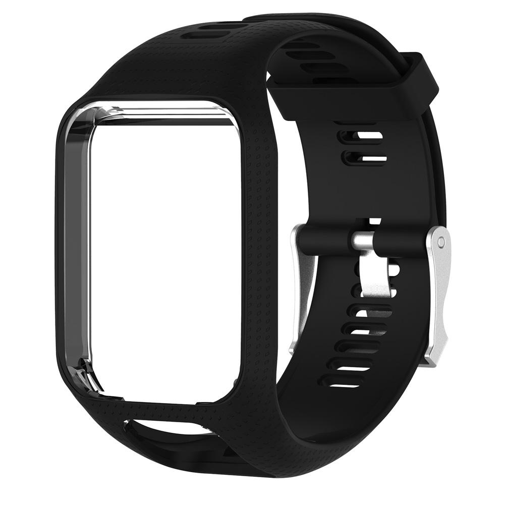 

Silicone Watchband Fittings for TomTom Runner 2/Spark/Spark 3(Black, 501 Original