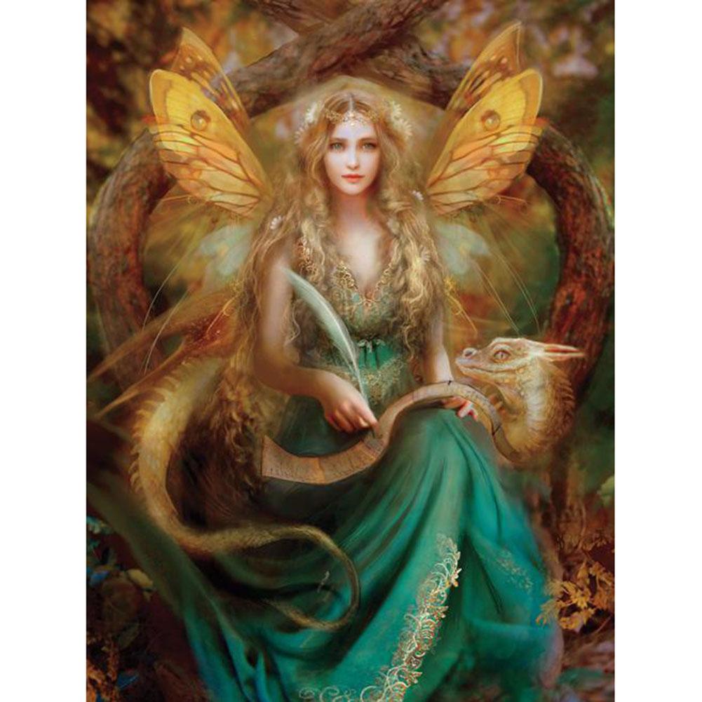 

40*30CM-Butterfly Fairy-Round Drill Diamond Painting, 501 Original