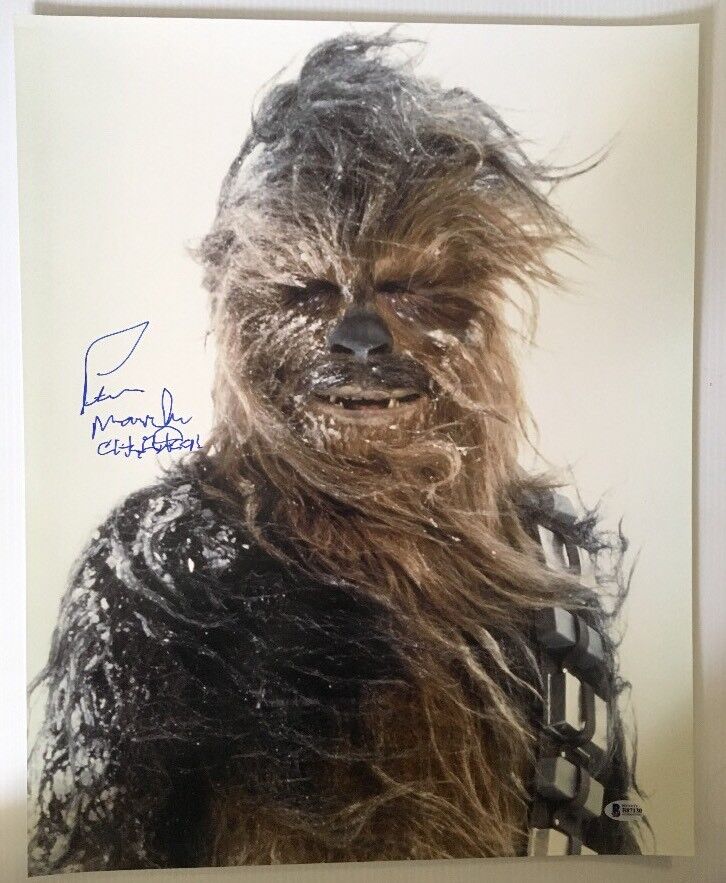 Peter Mayhew Signed Autographed 16x20 Photo Poster painting Star Wars Chewbacca BECKETT COA 7