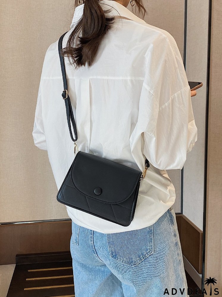 Geometric Embossed Crossbody Bag