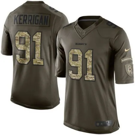 Redskins #91 Ryan Kerrigan Green Youth Stitched NFL Limited Salute to Service Jersey