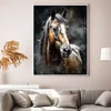 Watercolor Horse-11CT Stamped Cross Stitch 40*53cm