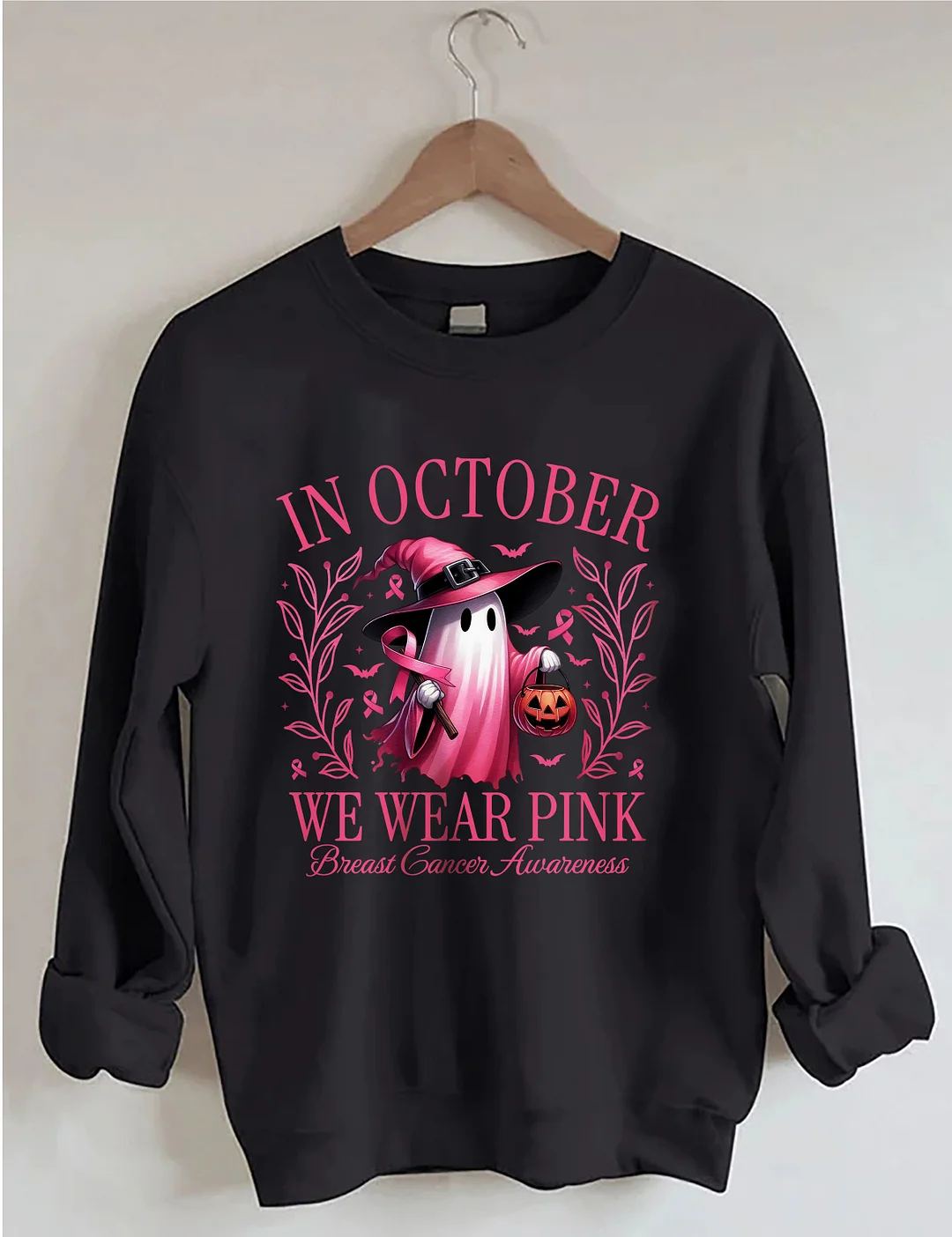 In October We Wear Pink Sweatshirt