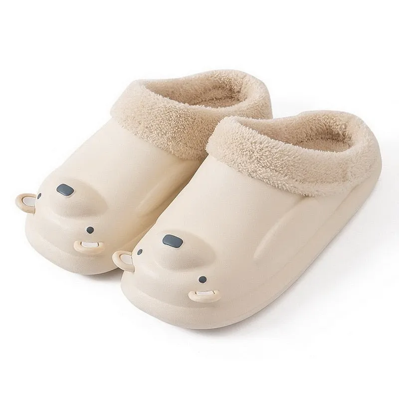 Winter Shoes For Woman Men's Slippers Plush Warm Fur Slippers Clogs Lovers Home Slippers Shoes For Female Mules Women's 2021
